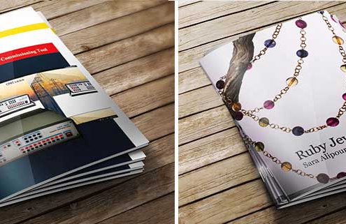 دو نمونه کاتالوگ تبلیغاتی با طراحی جلد زیبا شرکت جواهرات رابی